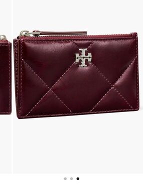 Tory Burch Quilted Leather Zip Card Case